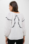 Salt Organic Lucy Dove Embroidery Blouse