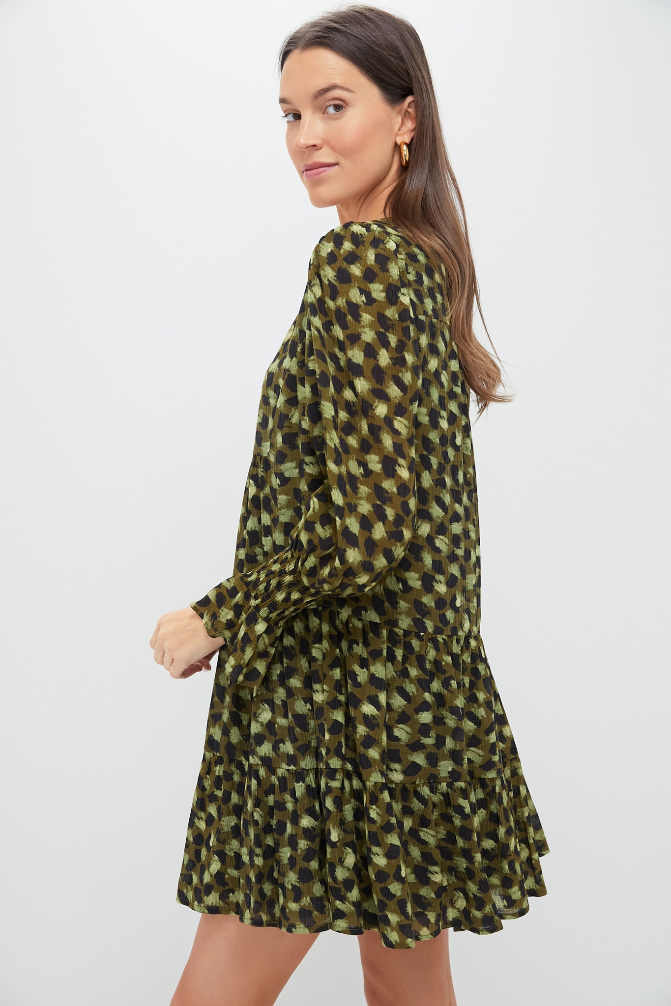Green Brushed Geo Kenzo Dress