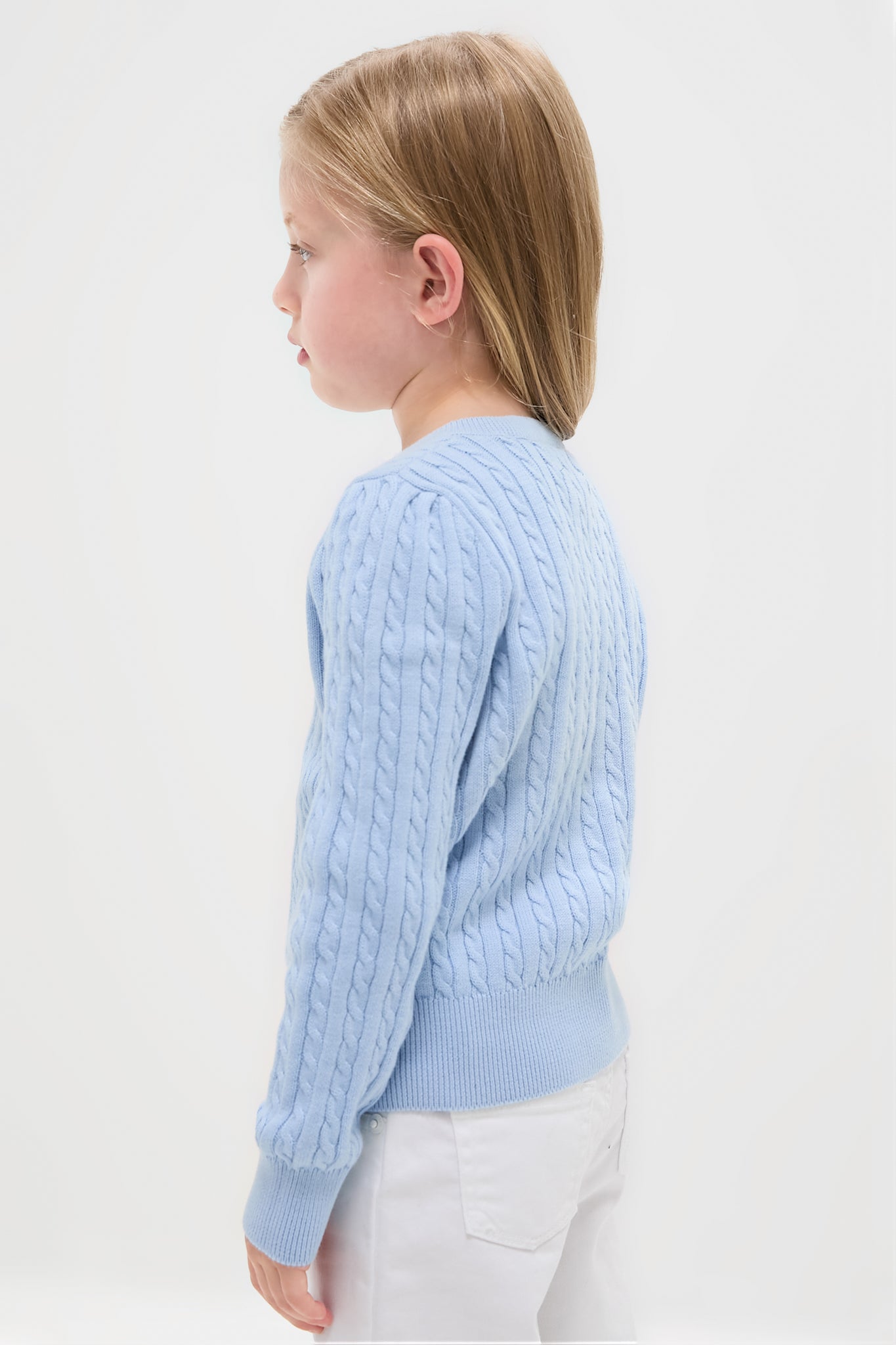 Girls Cable-Knit Cotton Cardigan