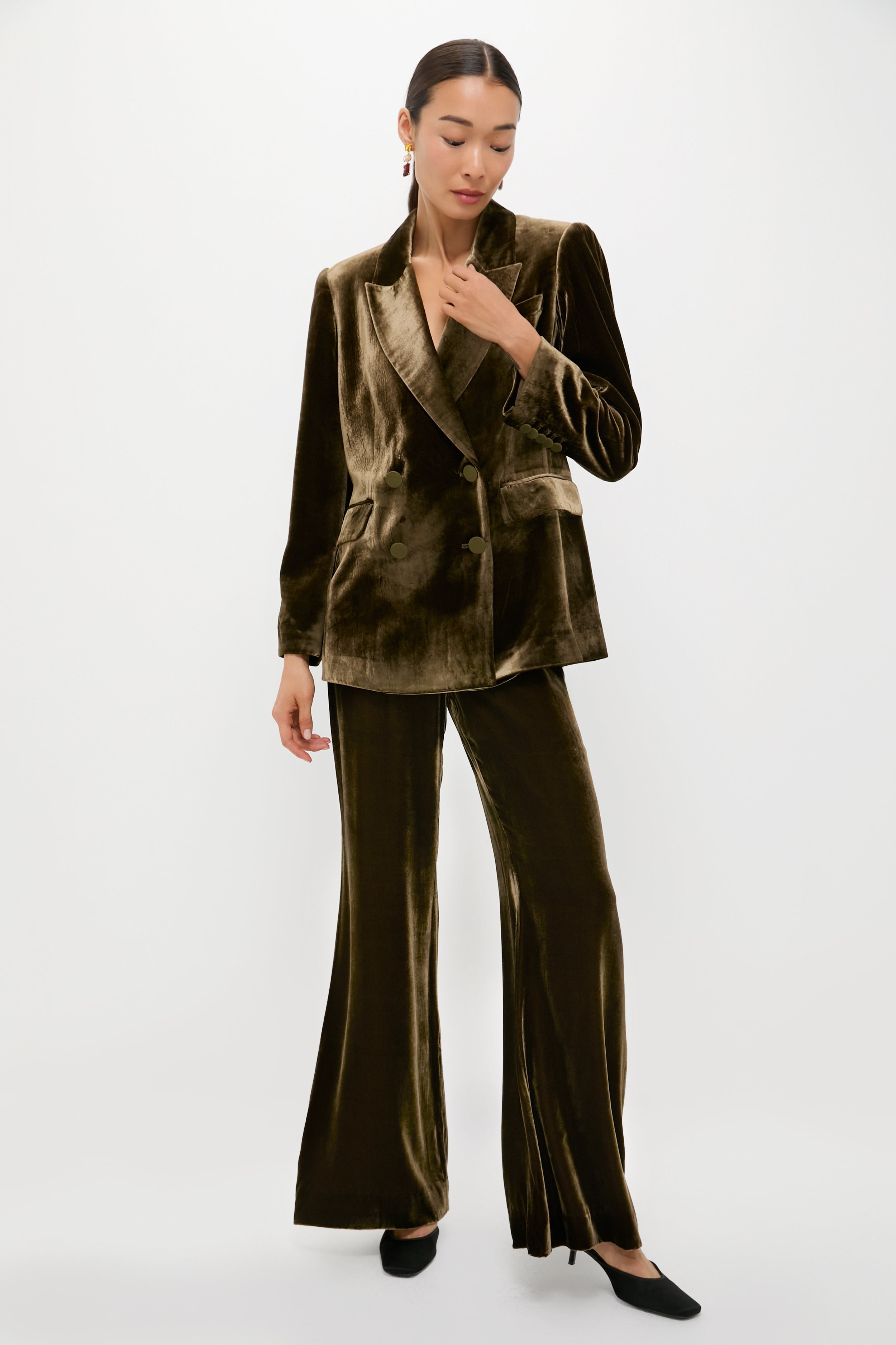 Olive Velvet Deja Pants | Tuckernuck