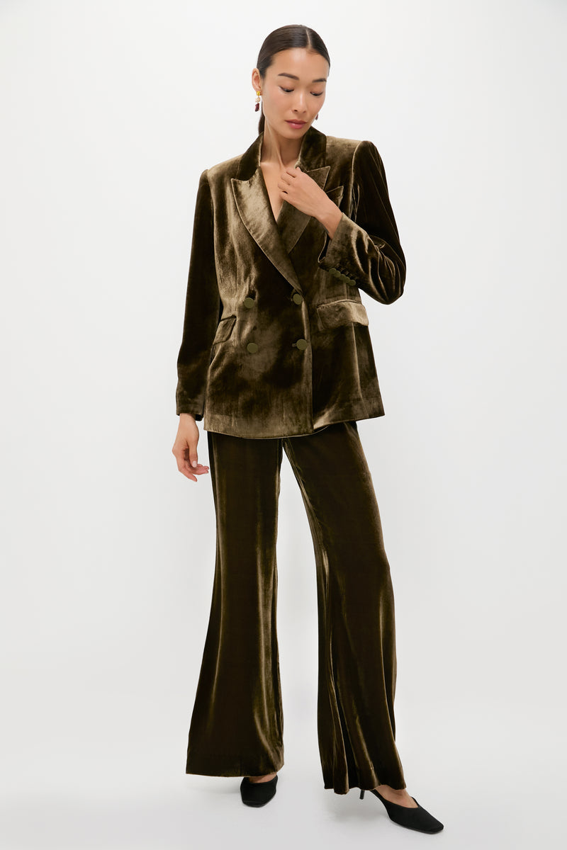 Olive Velvet Deja Pants