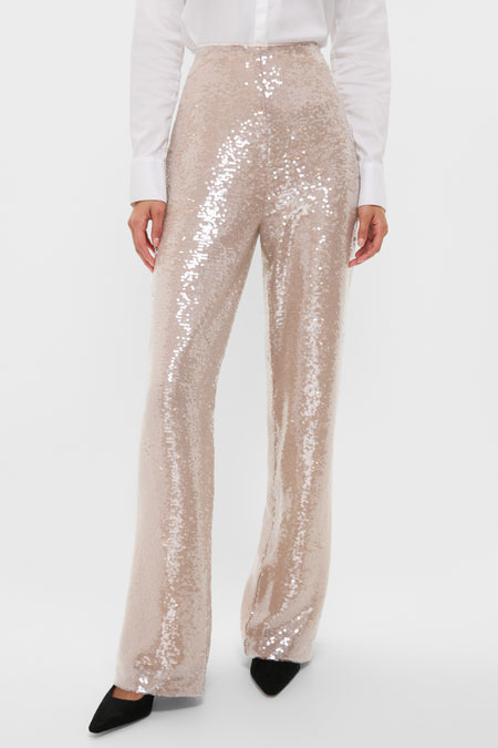 Champagne Sequin Tatum Pants