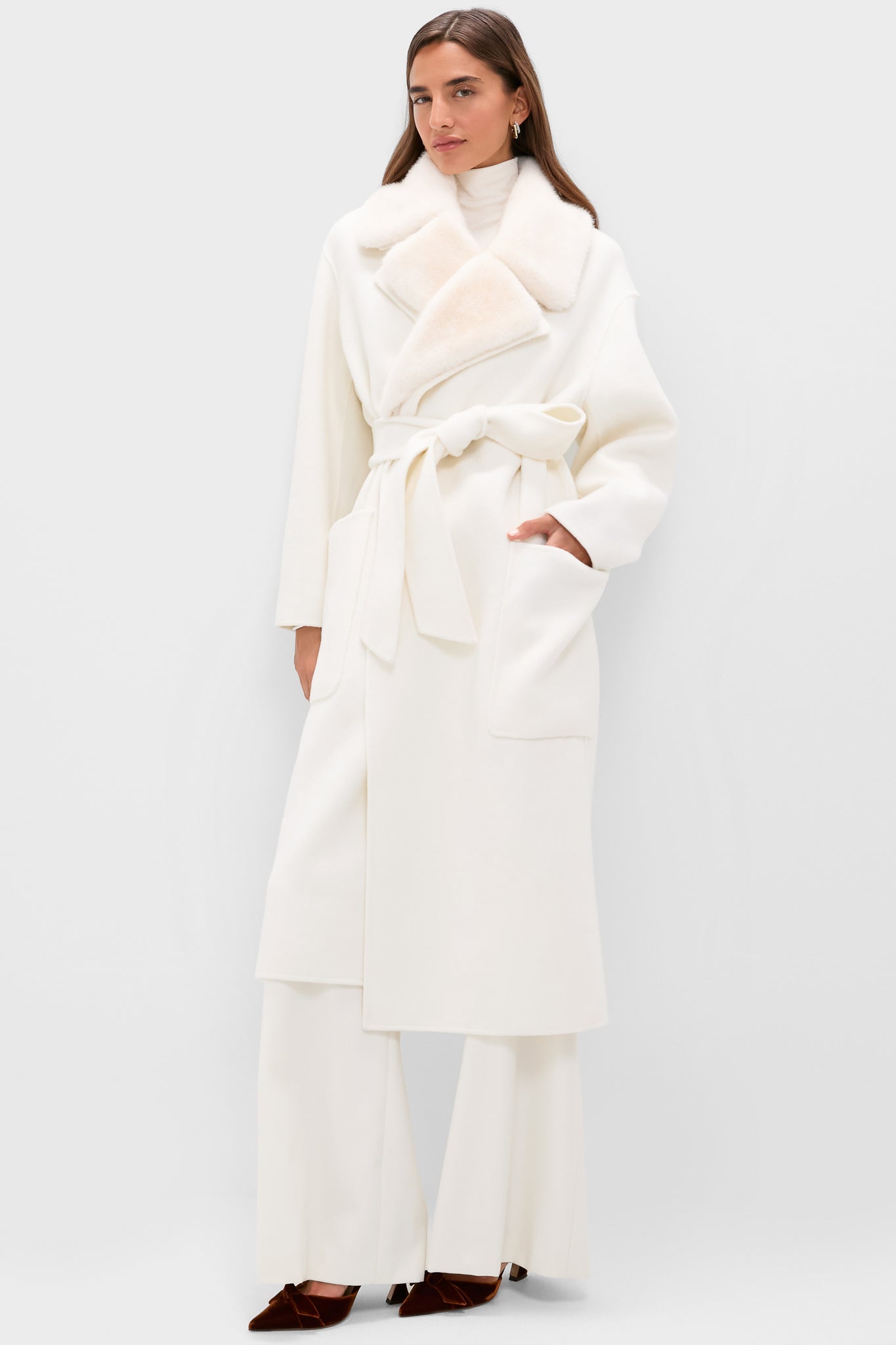 Ivory Wool Trinity Coat