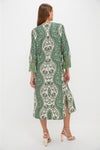 Emerald Mirasol Wave Fringe Sleeve Jamie Dress