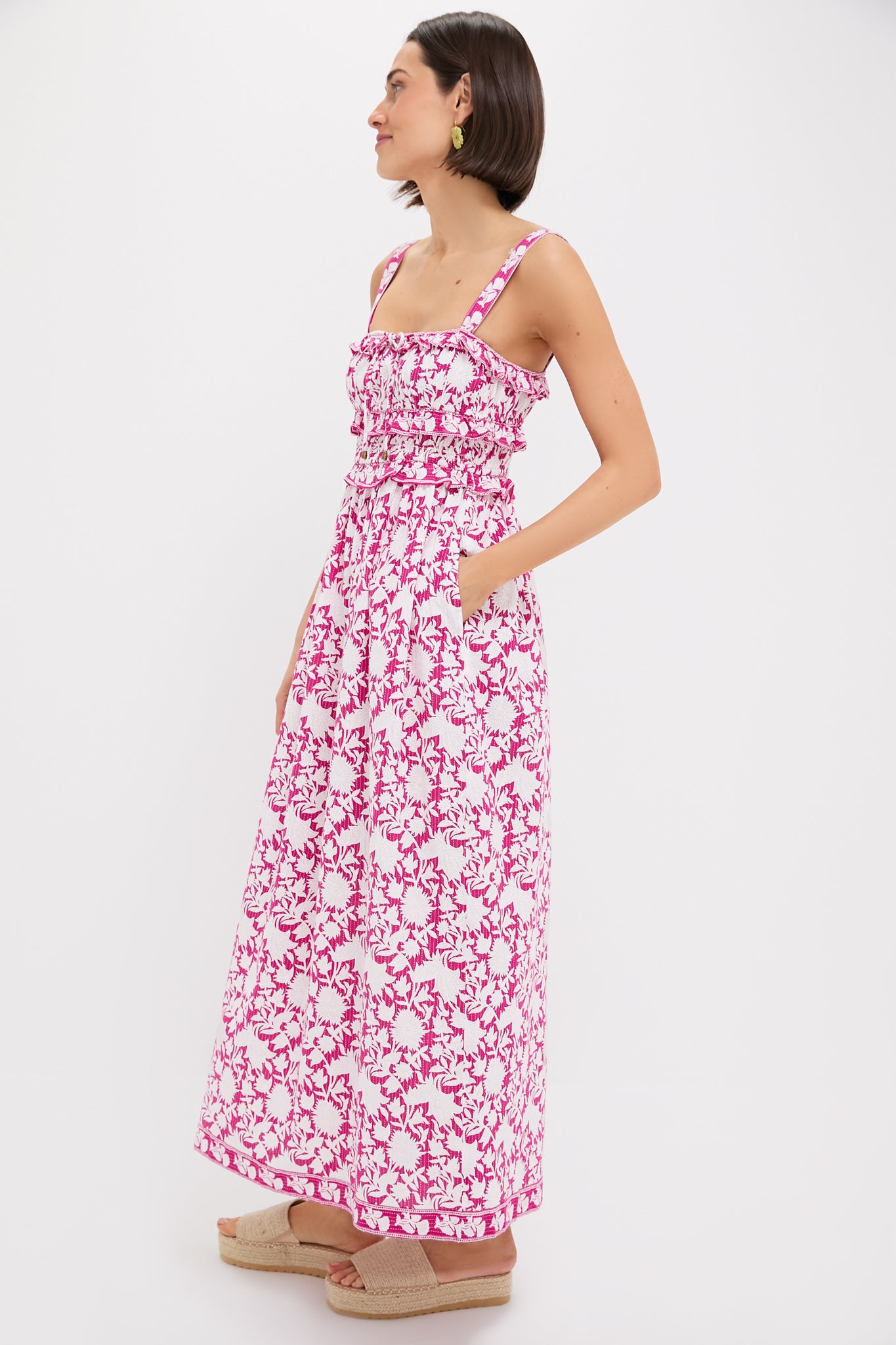 Pink and White Denise Maxi Dress