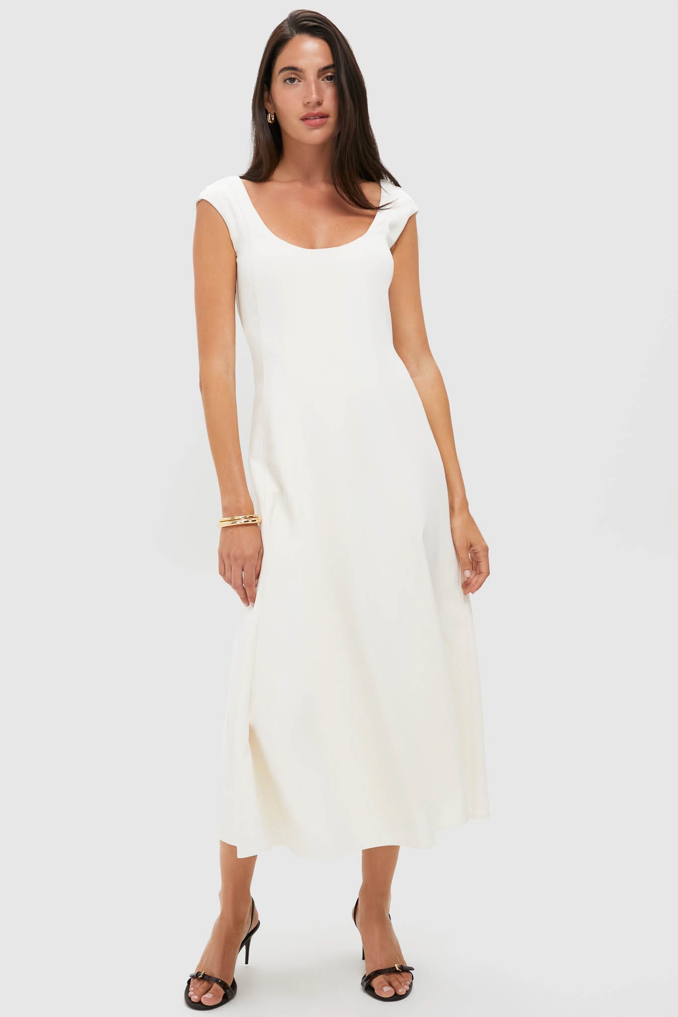 knee length dresses for ladies Charlotte halterneck tulle midi dress main image 0
