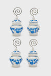 Set of 4 Ginger Jar Placecard Holders in Gift Box