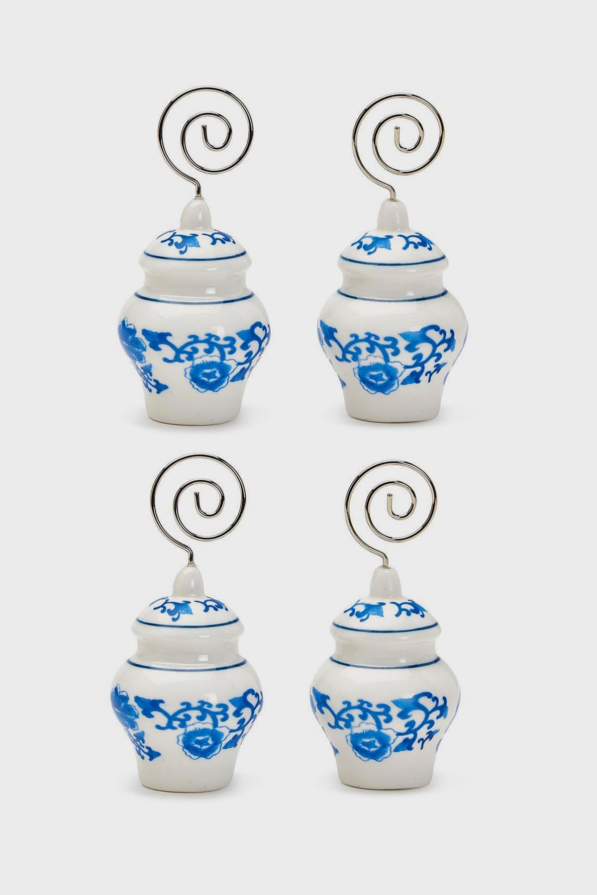 Set of 4 Ginger Jar Placecard Holders in Gift Box