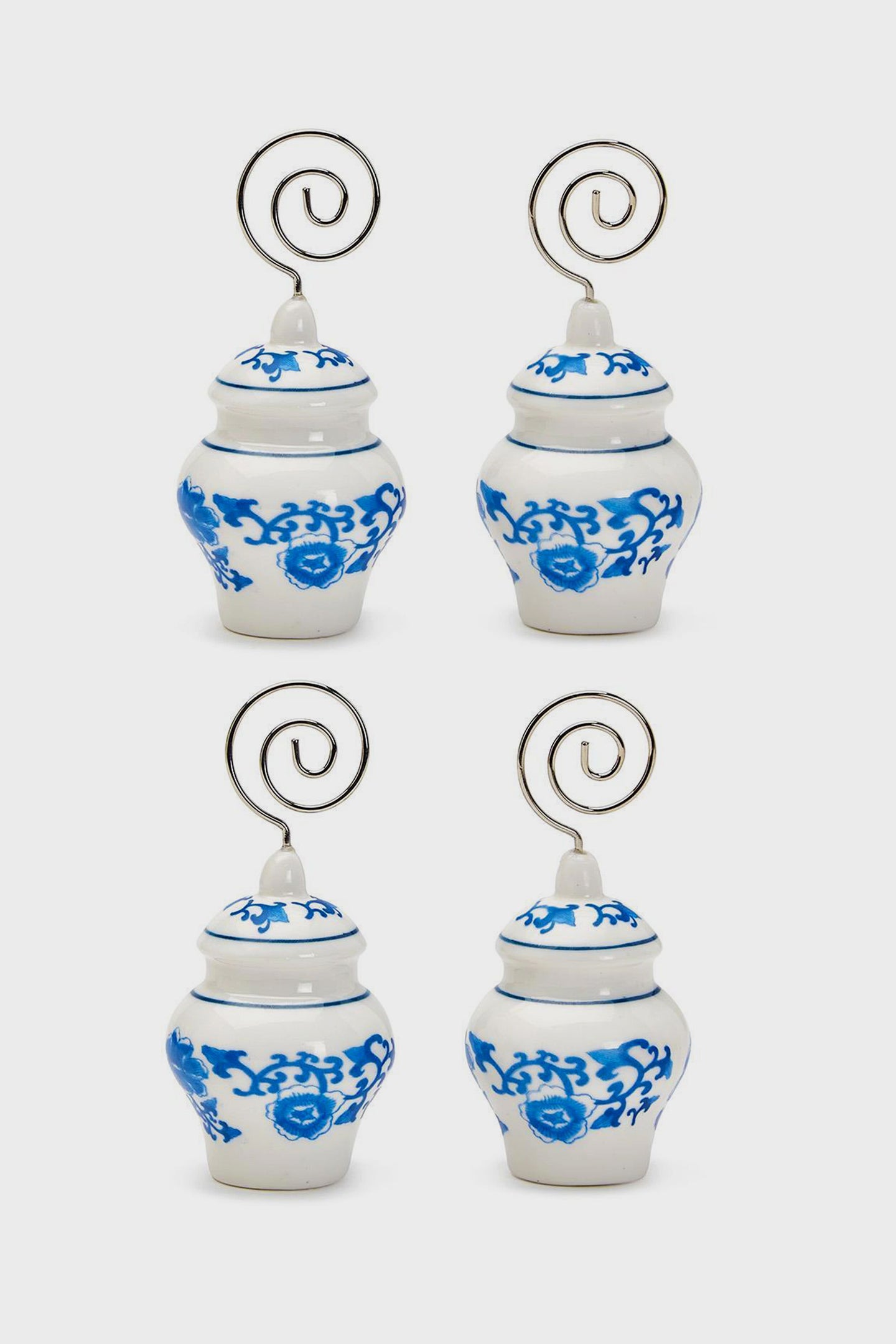 Set of 4 Ginger Jar Placecard Holders in Gift Box