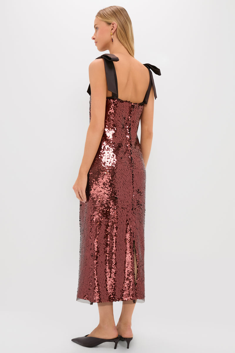 Radiant Bronze Sequin Roxy Dress