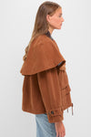 Camel Carolyn Workwear Cape Jacket