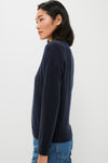 Navy Cashmere Crewneck Sweater