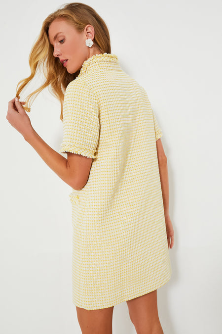 Yellow Tweed Ophelia Dress
