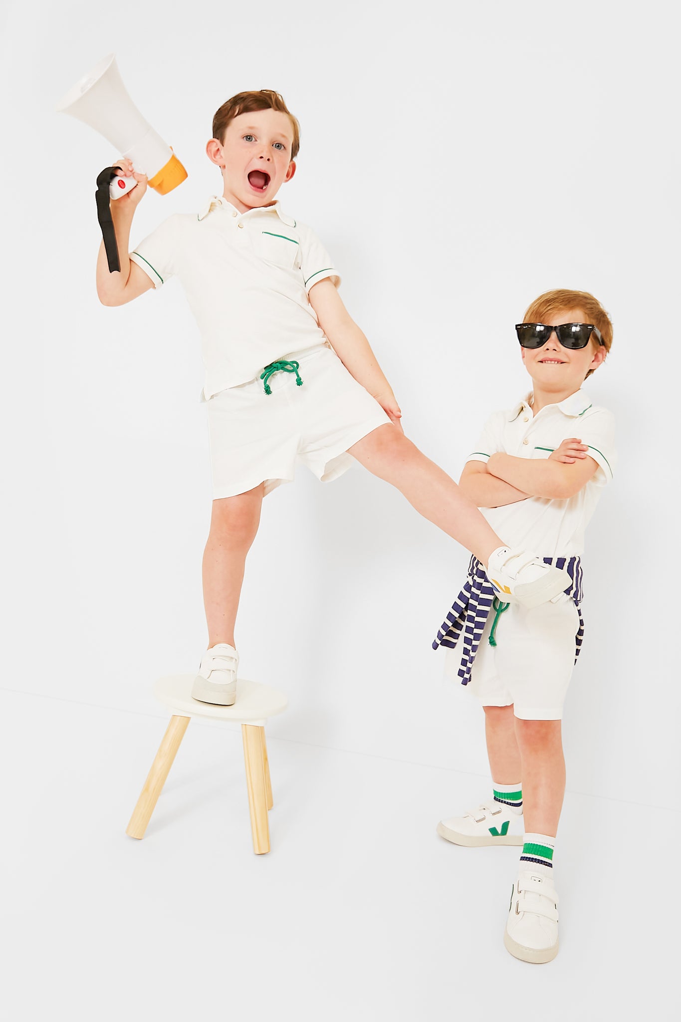 Exclusive Green Piping White Marco Polo