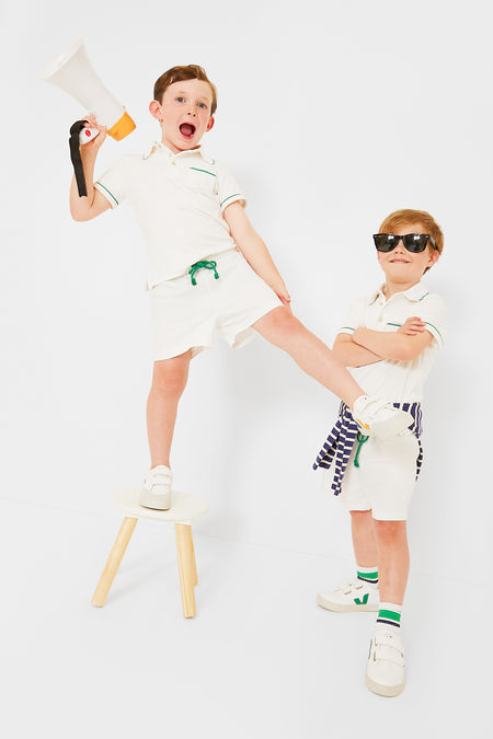 Exclusive Green Piping White Marco Polo