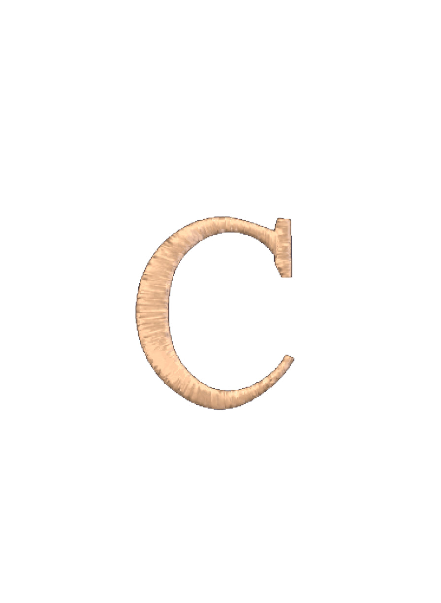 Monogramming option with the letter C