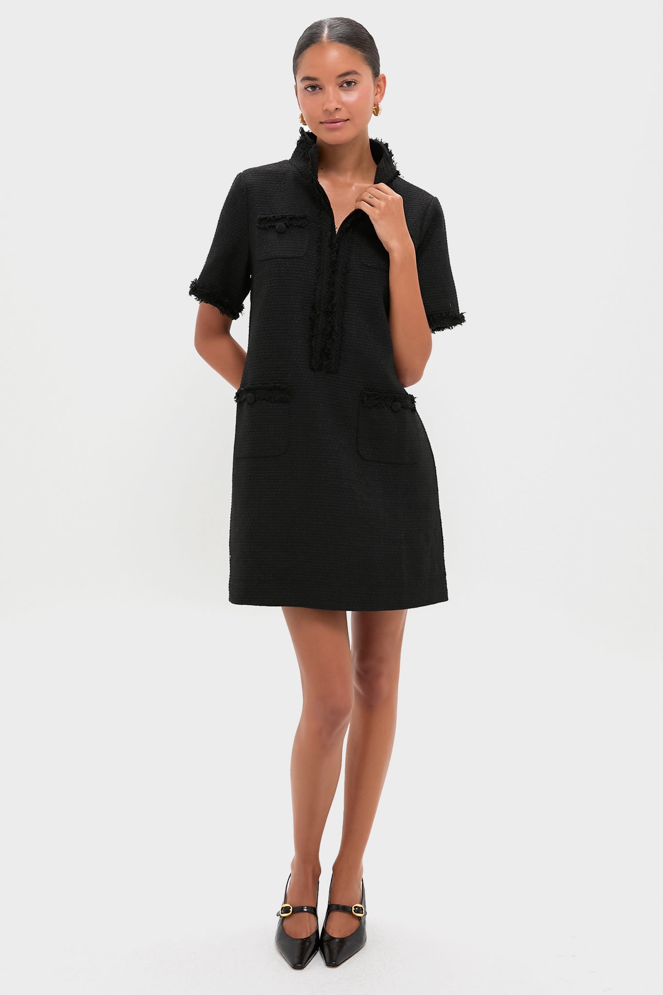 Black Tweed Ophelia Dress | Pomander Place