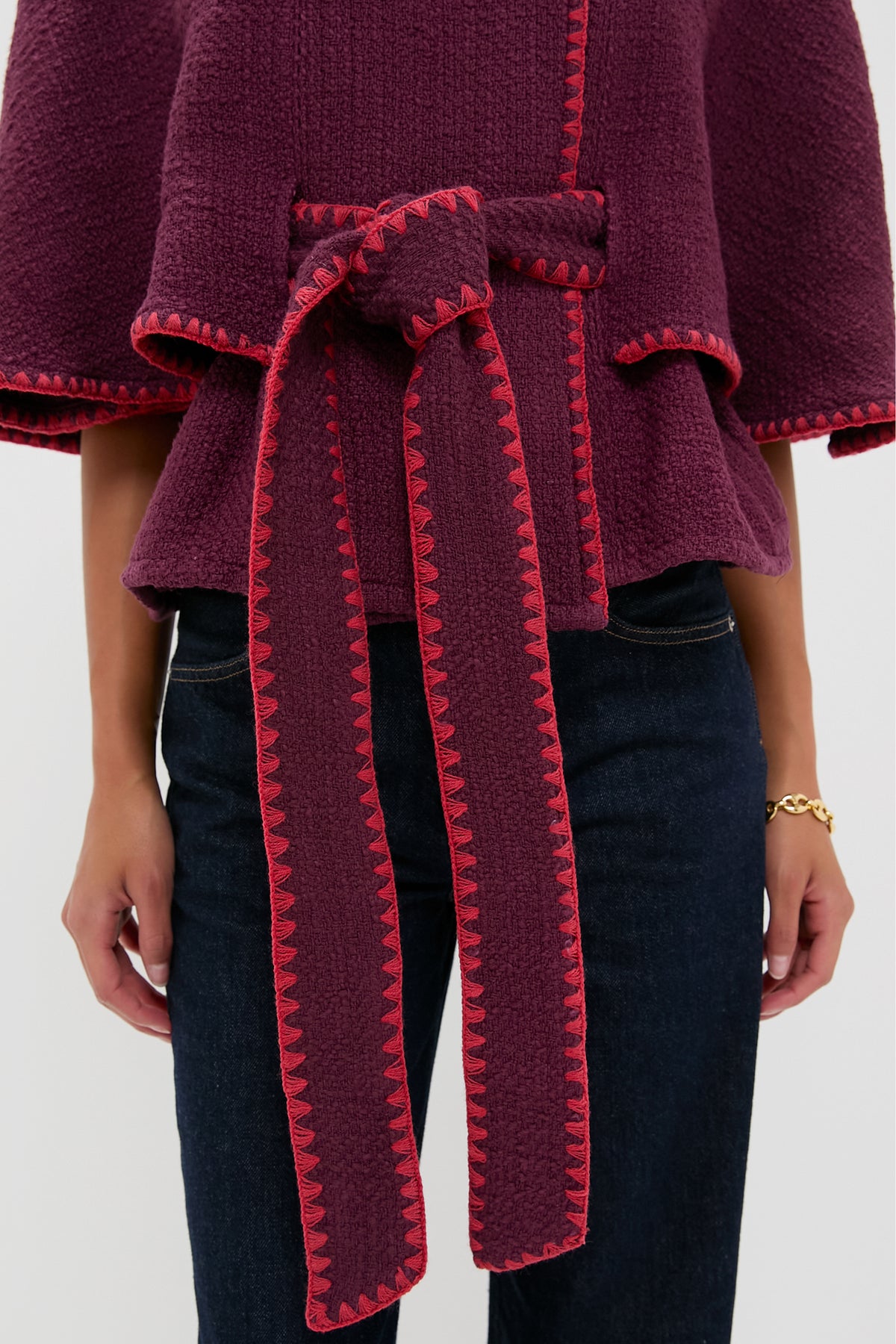 Burgundry Brio Cape Coat