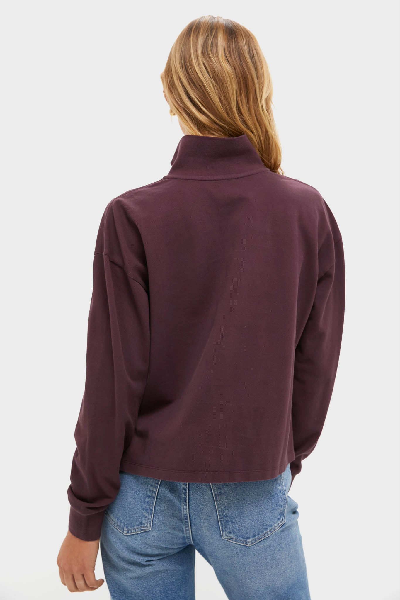 Winetasting Long Sleeve Pique Holmes Boyfriend Polo