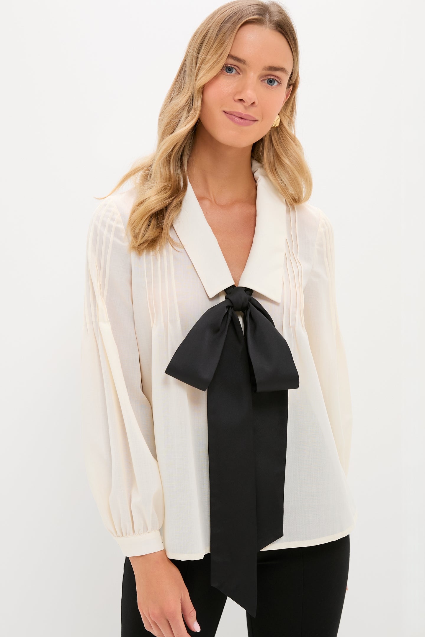 Sheer Bow Bessie Blouse