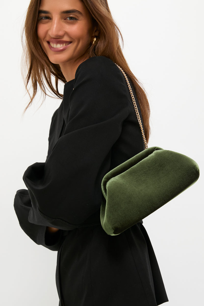 Green Velvet Clutch