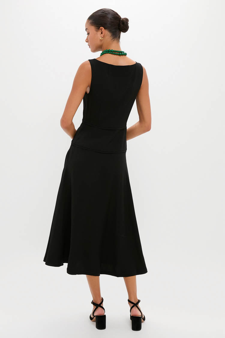Noir Vivi Sweetheart Neckline Midi Dress | Ulla Johnson Noir Vivi Sweetheart Neckline Midi Dress | Ulla Johnson