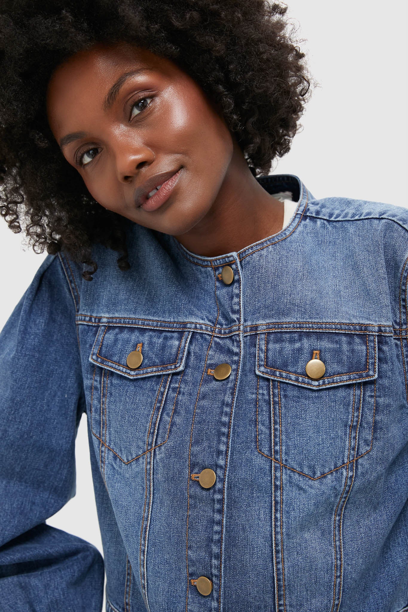 Denim Cropped Stella Jacket