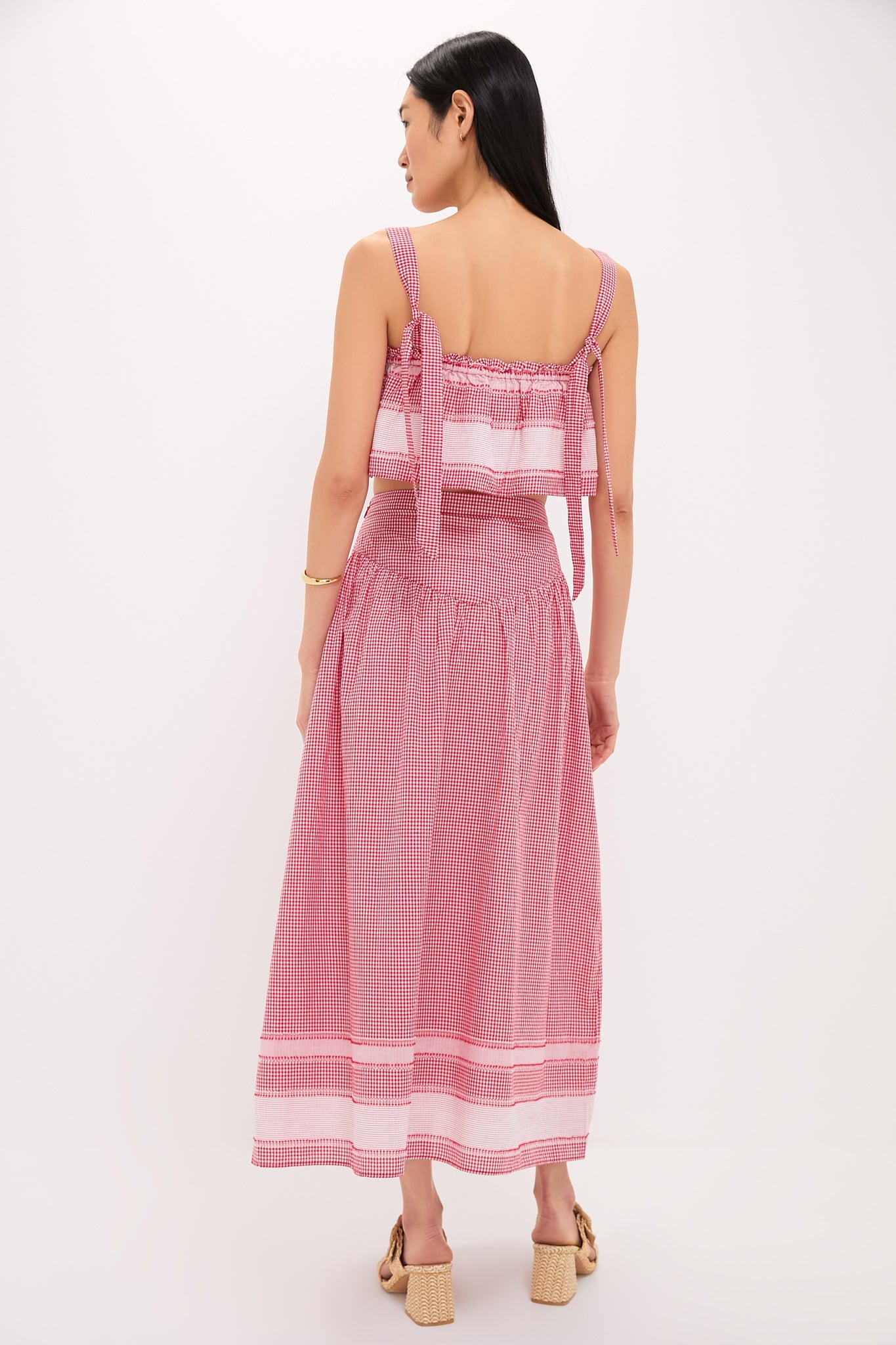 Red and White Judy Skirt Set