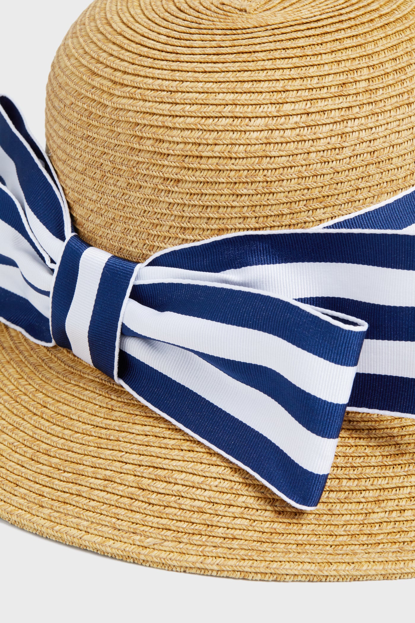 Exclusive Striped Packable Wide Bow Sunhat