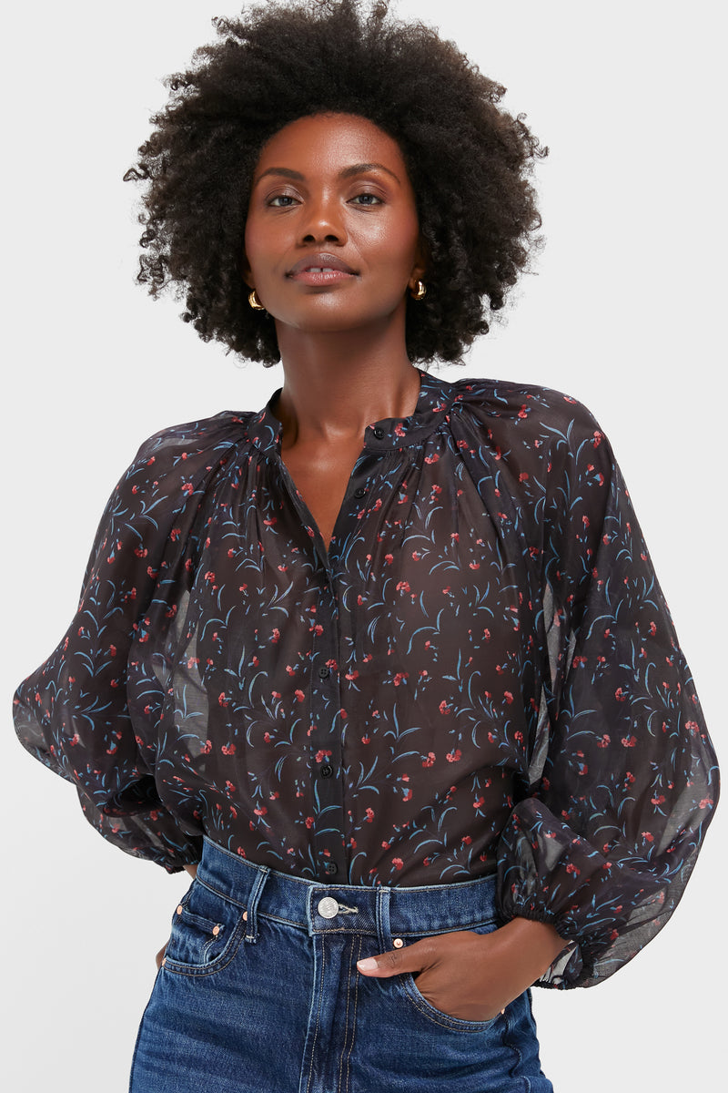 Midnight Oleander Sawyer Blouse