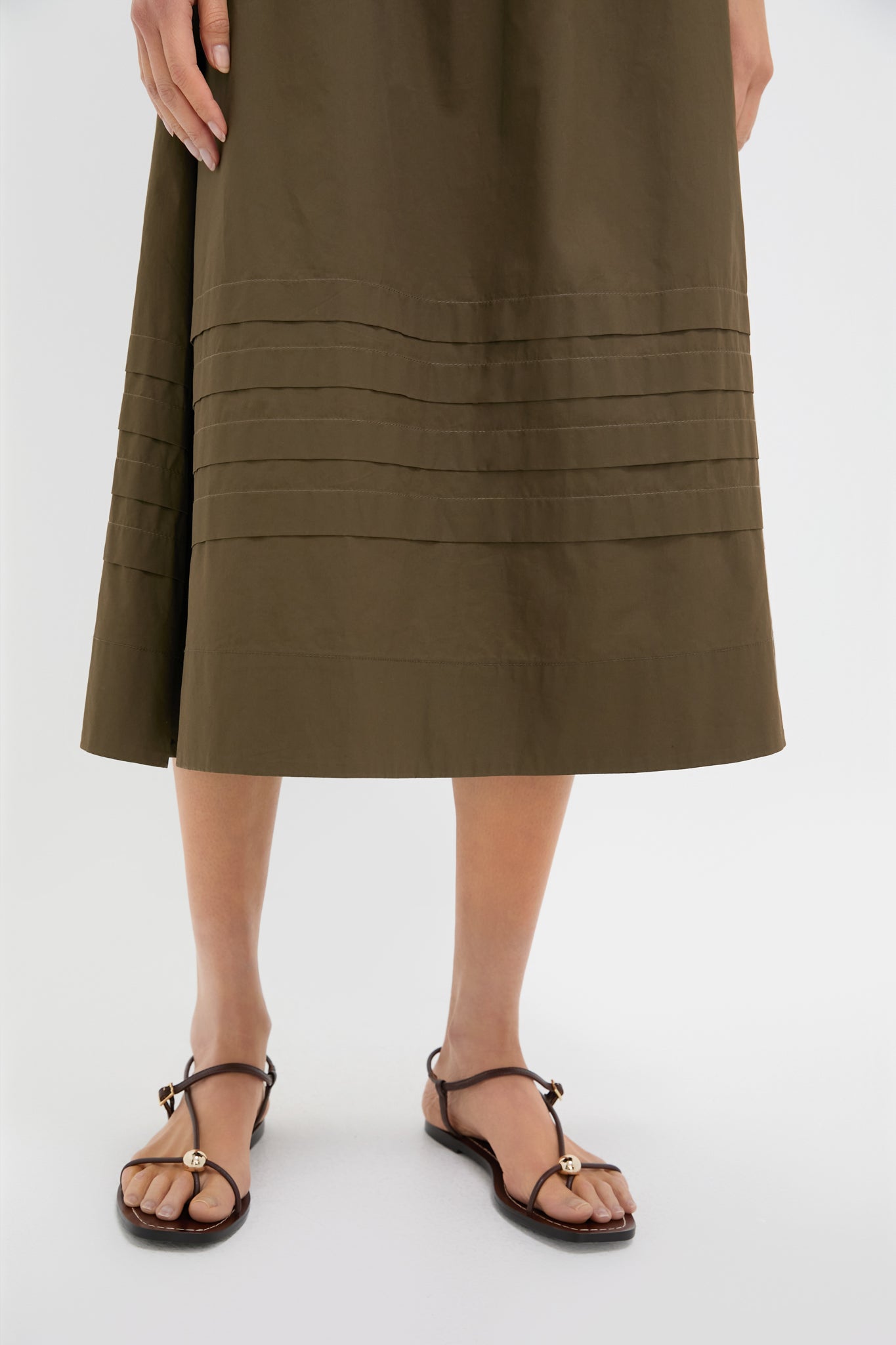 Olive Cotton Tiernan Dress