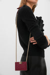 CHANEL Red Sheepskin Leather Boy Minaudiere