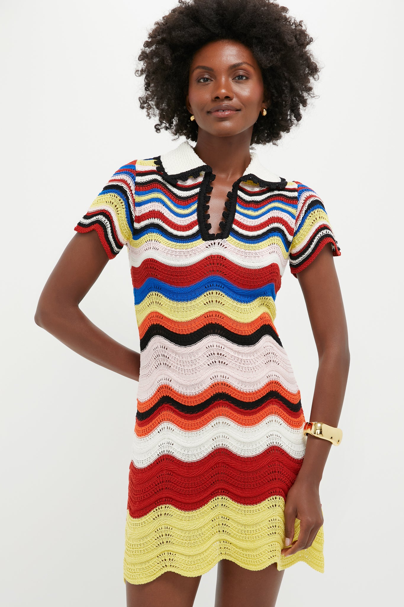 Multicolor Chevron Mini Dress