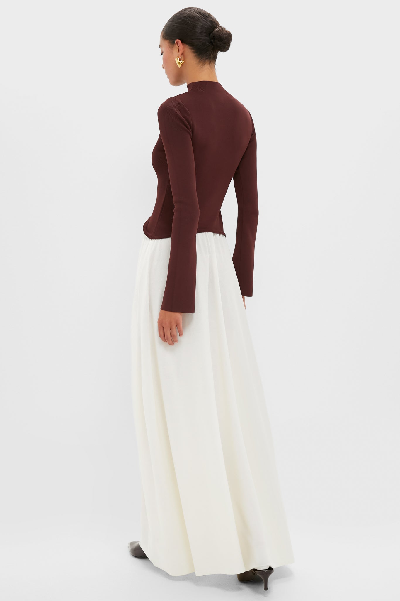 Raisin Brown Soglio Long Sleeve Maxi Dress