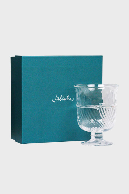 Graham 7 Hurricane: A classic, high-end Bohemian glass bowl with a spiral-cut pattern and rope-style trim, perfect for effortless, fun elegance in any setting.