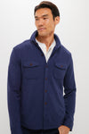 Navy Crown Sweater Fleece Shirt Jacket