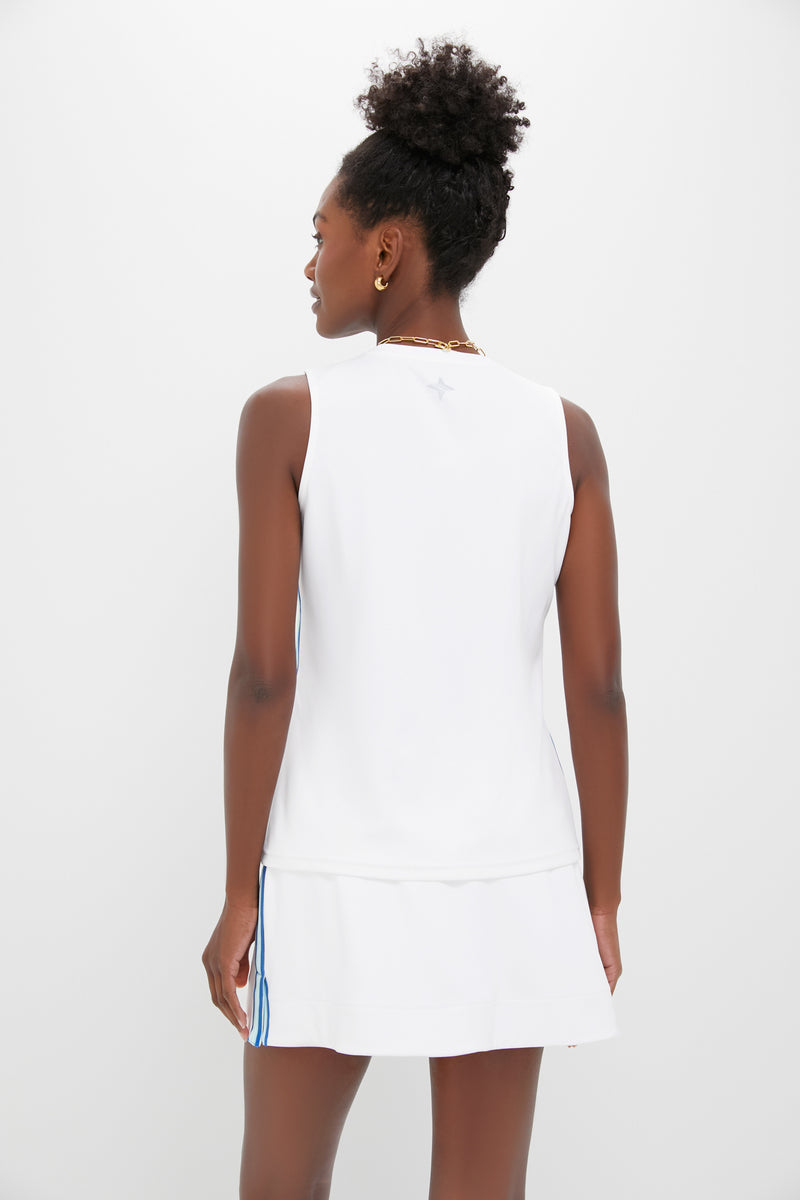 White Pique Meyer V-Neck