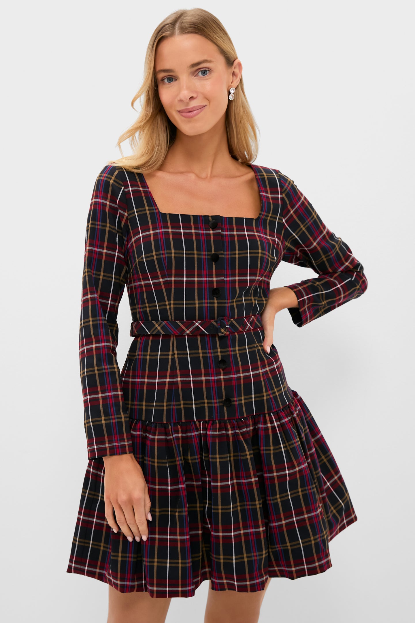Baroque Tartan Bubble Liza Dress