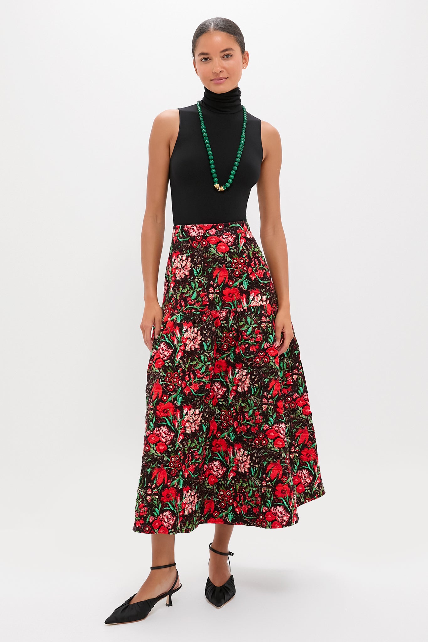 Holiday Floral Remy Skirt