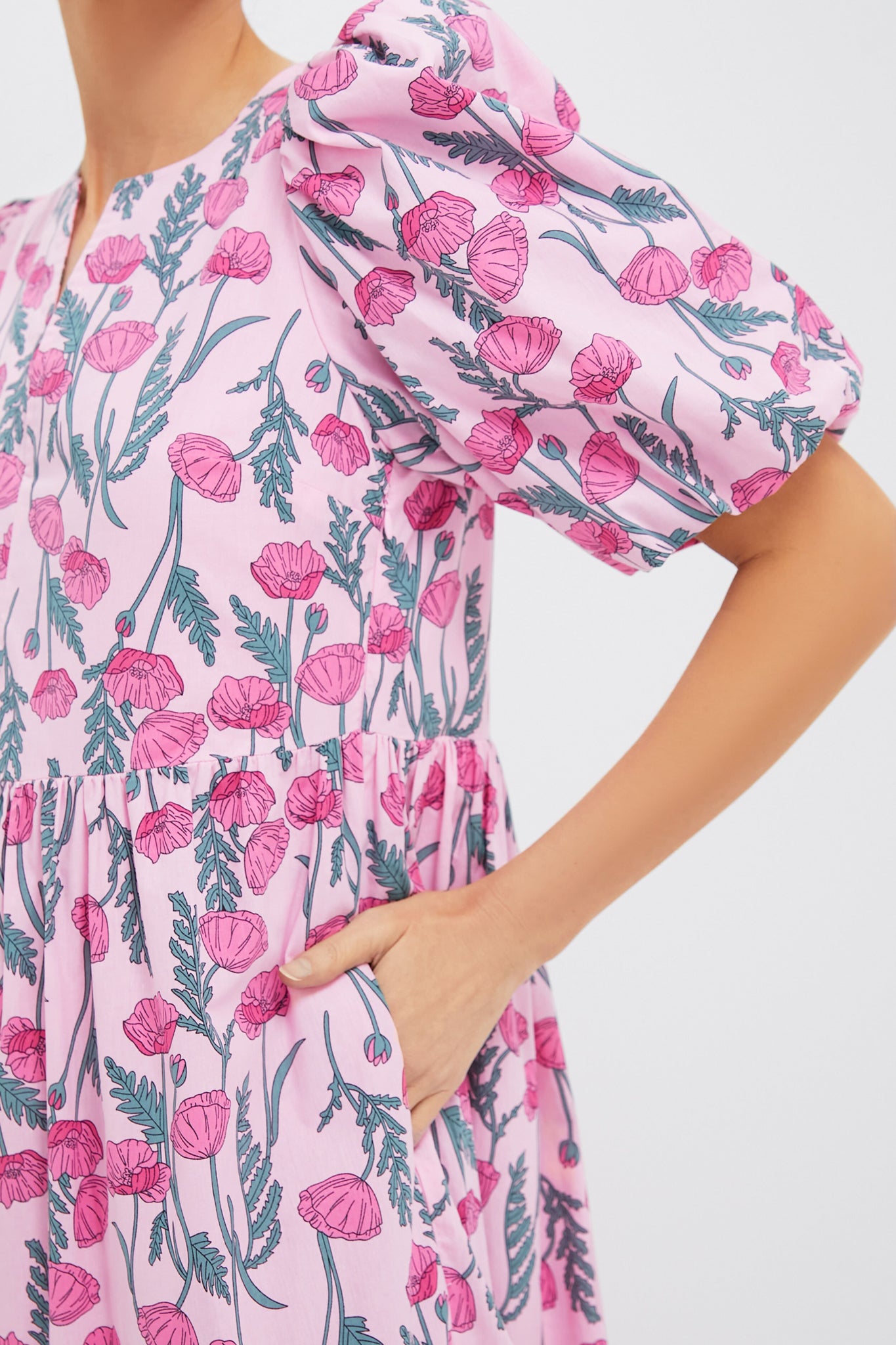 Pink Amaryllis Floral Cisco Maxi Dress | Hyacinth House Pink Amaryllis Floral Cisco Maxi Dress | Hyacinth House