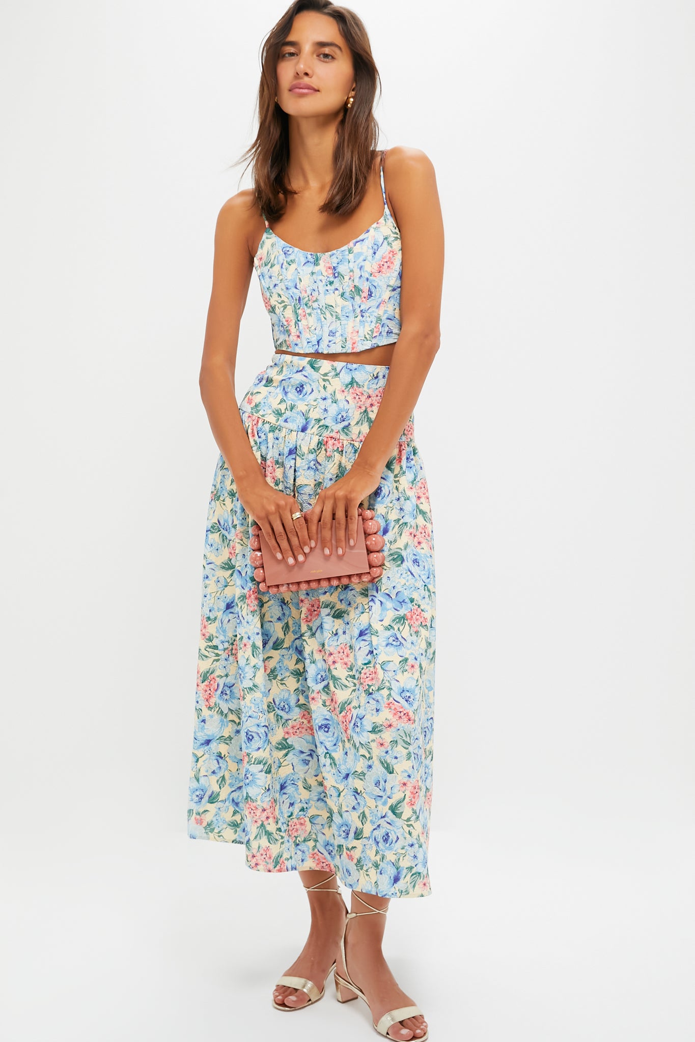 princess polly baby blue dress Blue Multi Tank Top