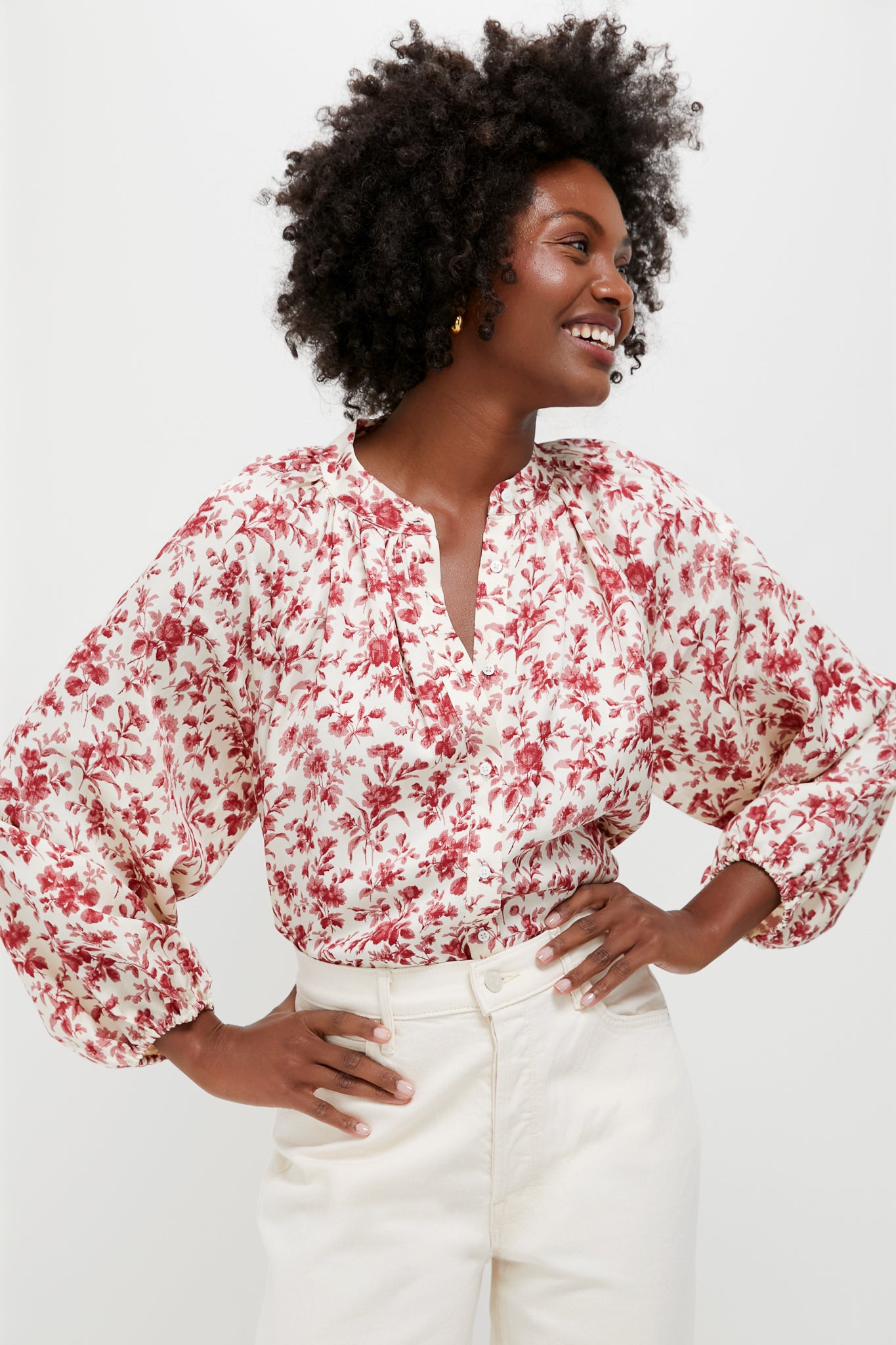 Pomegranate Bloom Sawyer Blouse