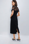 Black Lace Agatha Midi Dress