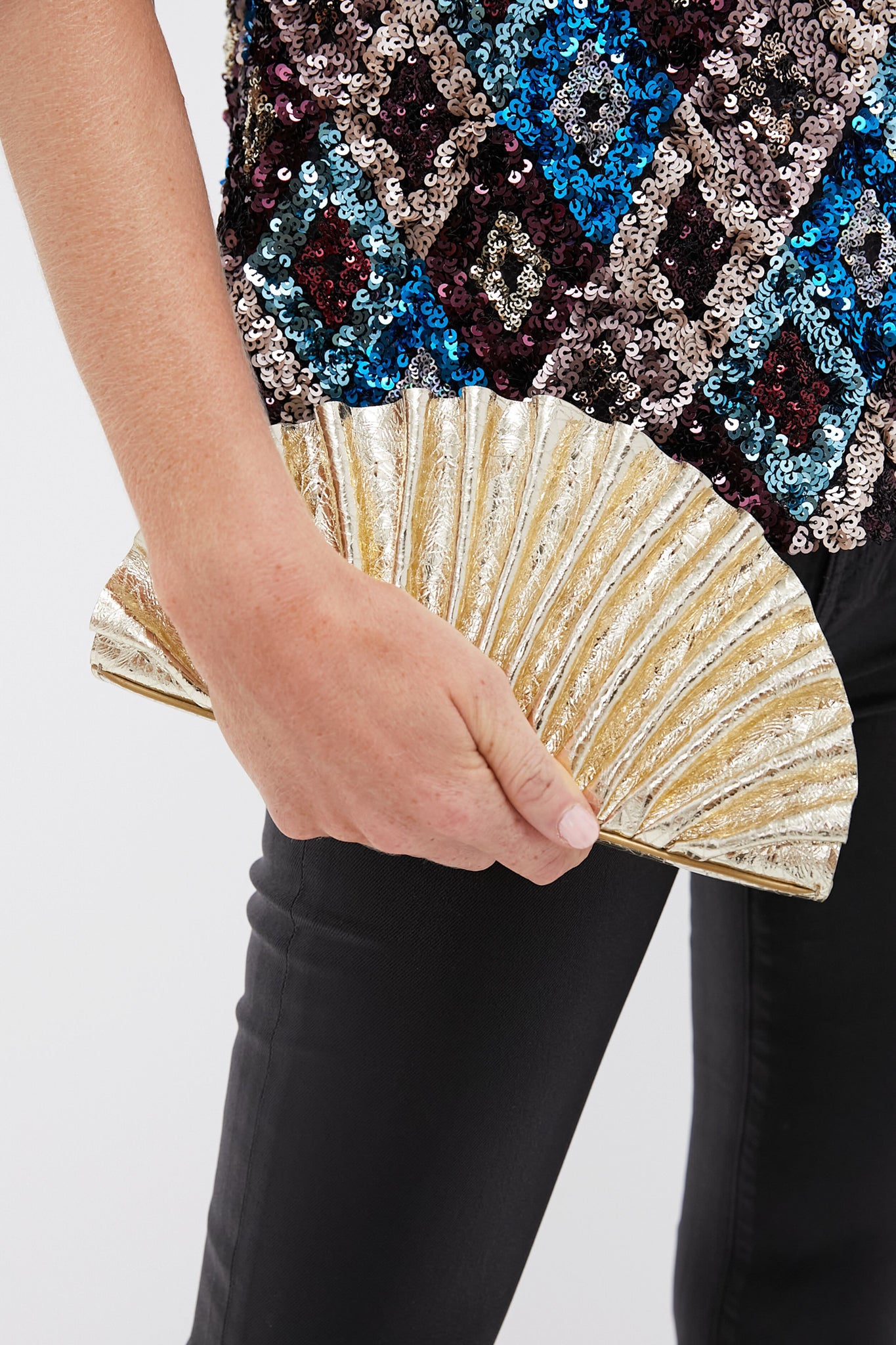 Bright Brass Mini Nala Clutch
