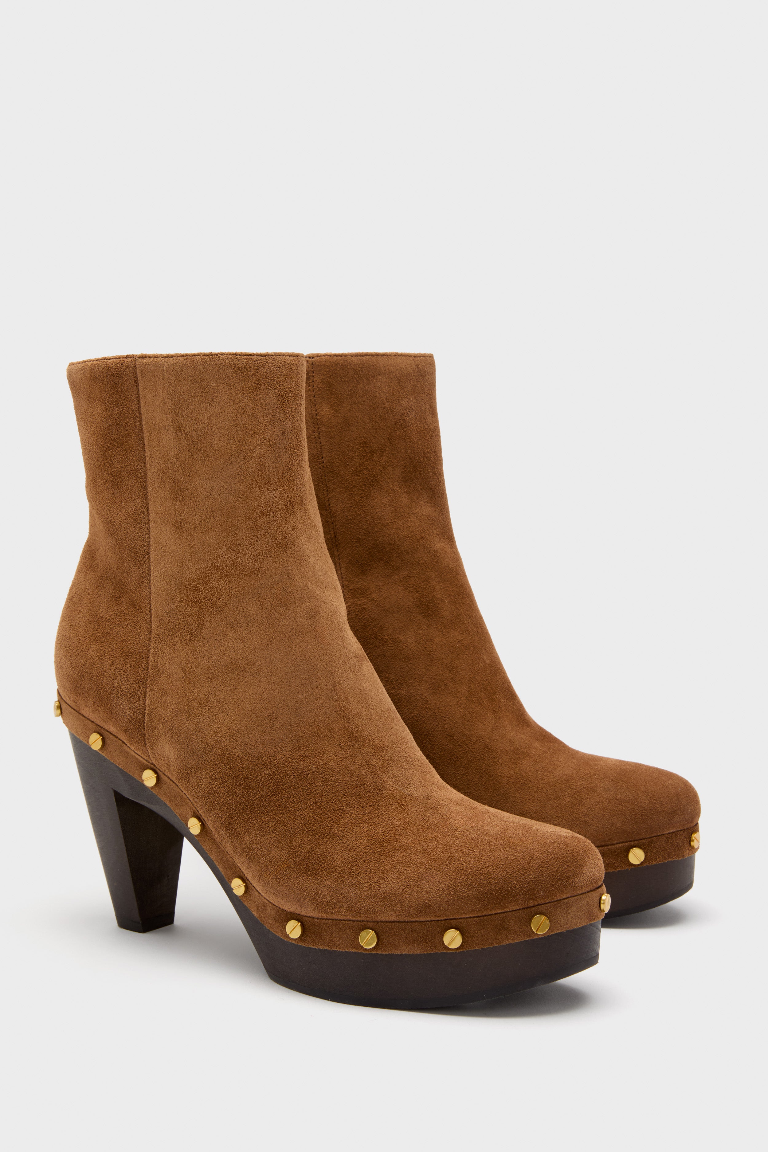 STUDS WOOD HEEL BABOOSH ameri vintage STUDS WOOD HEEL BABOOSH
