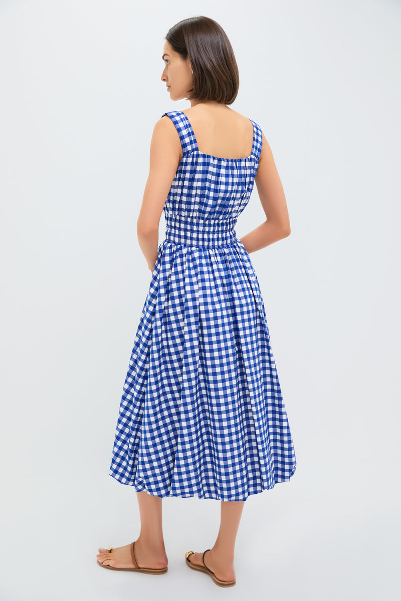 Navy Neci Gingham Tank Dress