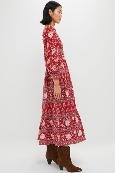 Rust Borders Lucia Dress