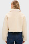 Cream Sherpa Sara Crop Jacket