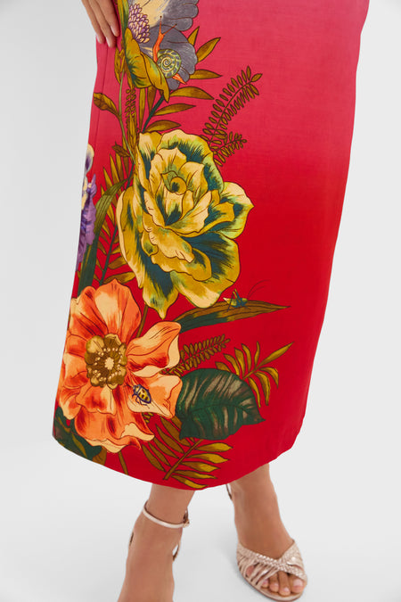 Pink Ombre Inez Midi Dress