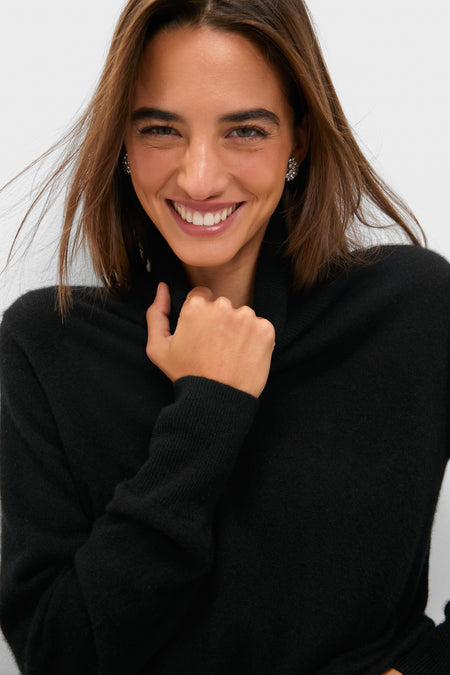 Black Cashmere Turtleneck Sweater